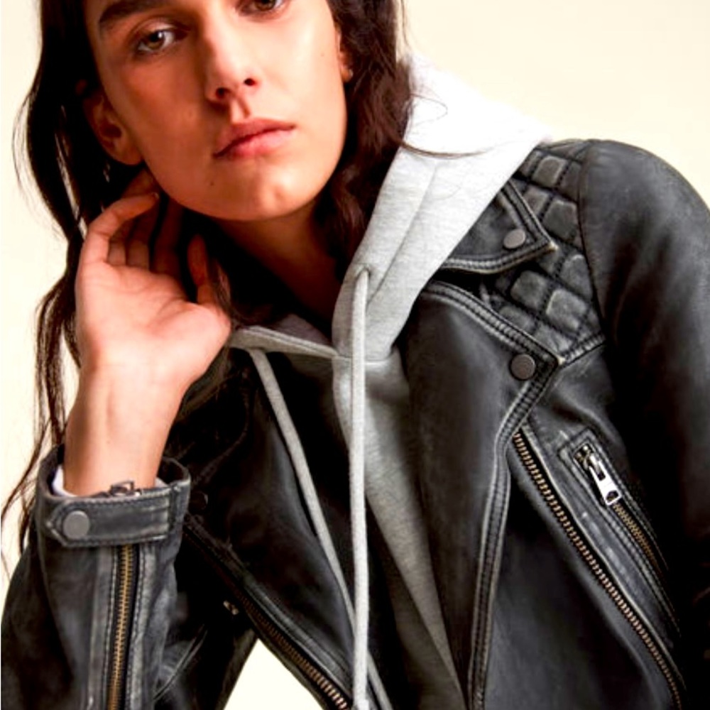 All Saints Distressed Moto Jacket